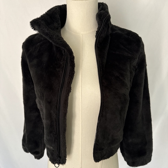 SO Other - SO Teddy Faux Fur Black Jacket Size 7